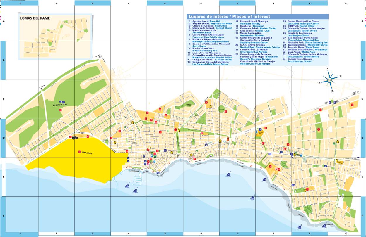 Sitios de interés de los Alcazares - Murcia - España